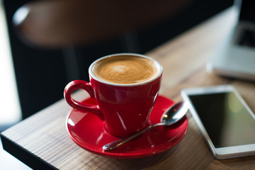latte with laptop