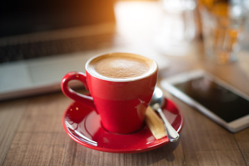 latte with laptop