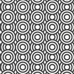 Vector seamless pattern. Modern stylish texture. Repeating geometric tiles. Concentric circles