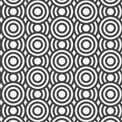 Vector seamless pattern. Modern stylish texture. Repeating geometric tiles. Concentric circles