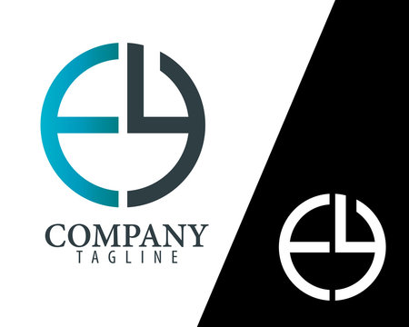 Initial Letter EY FY With Linked Circle Logo