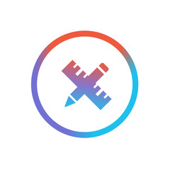 Obraz premium Line App Design Three Colors