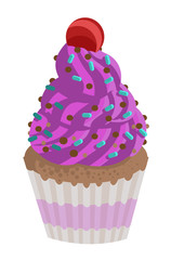 cute tasty cream muffin cupcake
