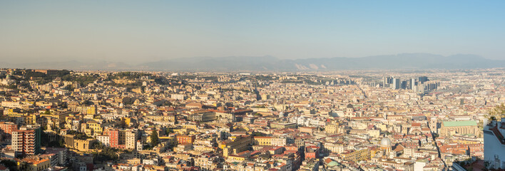 Napoli, Italy. Wonderful landscape on the city and its districts