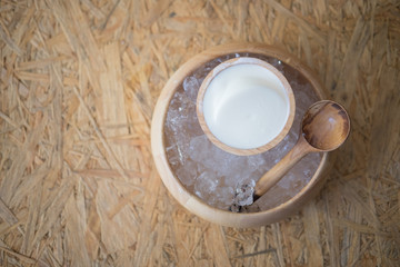 Soy milk dessert made of tofu mix with milk to form jelly