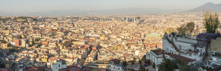 Napoli, Italy. Wonderful landscape on the city and its districts