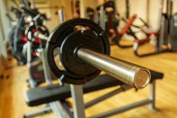 Fototapeta premium Close up Dumbbell in Fitness Room