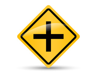 Warning sign with white background