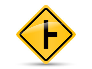 Warning sign with white background