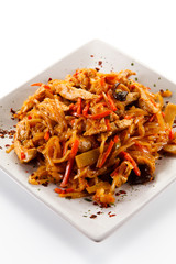 Chinese food with chicken