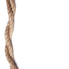 White background with twisted rope