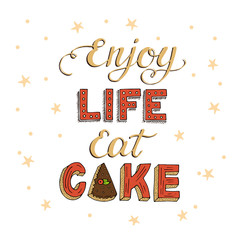 Unique lettering poster with a phrase The secret ingredient is love. Vector art.