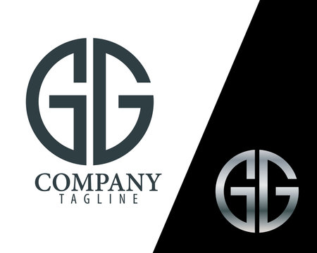 Initial Letter GG With Linked Circle Logo