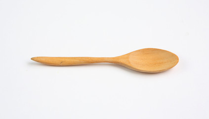 wooden spoon isolated over white