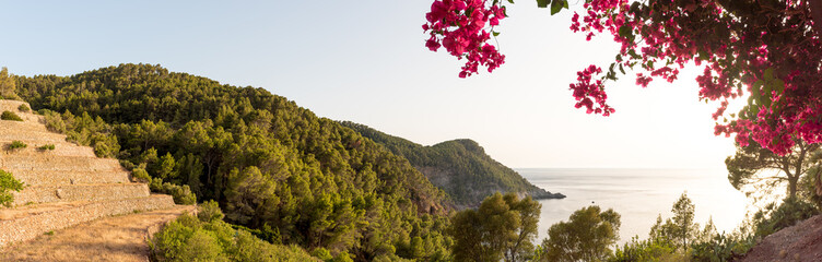 panoramic view in Banyalbufar, Mallorca. Spain