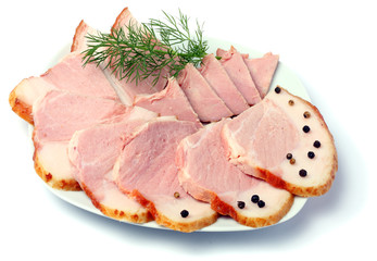 bacon isolated on white background