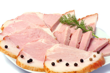 bacon isolated on white background
