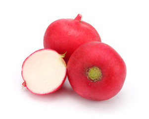 fresh radish isolated on white background