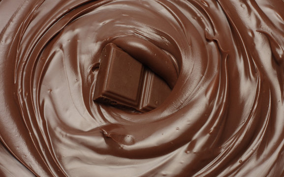Melted chocolate background / melting chocolate/ chocolate background