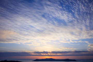 Fototapeta premium Beautiful sunset over sea water