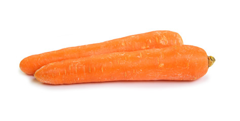 fresh carrots isolated on white background