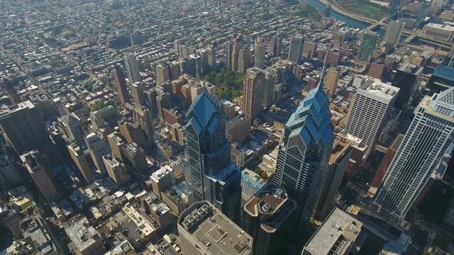 Aerial Pennsylvania Philadelphia September 2016 4K