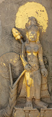 Detail of the Khmer ancient stone sculpture