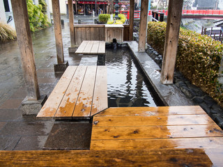 修善寺温泉街の足湯