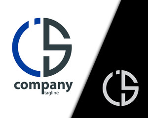 Initial Letter IS JS With Linked Circle Logo