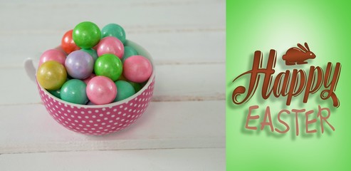 Composite image of happy easter graphic