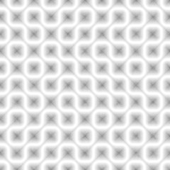 Seamless Black and White Tangled Round Stripes. Textured Geometric Pattern.