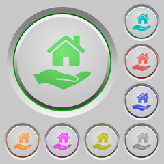 Obraz premium Home insurance push buttons