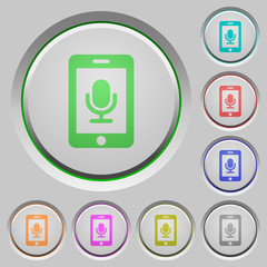 Mobile recording push buttons