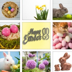 Composite image of happy easter