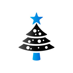 Duo Tone Icon - Christmas tree