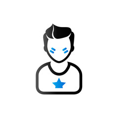 Duo Tone Icon - Football fans avatar