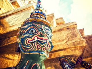 Naklejka premium Grand Palace and Temple of Emerald Buddha complex in Bangkok