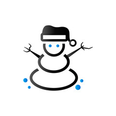 Duo Tone Icon - Snowman