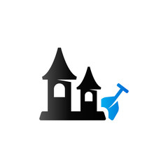 Duo Tone Icon - Sand castle