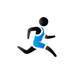 Duo Tone Icon - Running athlete