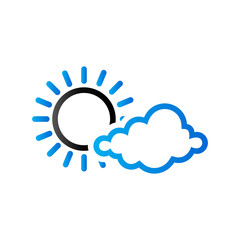 Duo Tone Icon - Forecast partly sunny