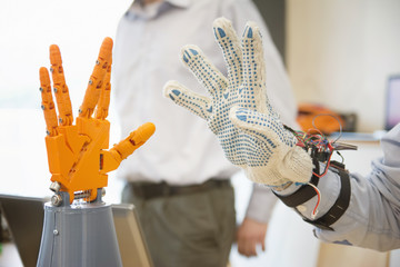 Controlling Robotic Hand With Remote Glove 