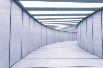 Obraz premium 3d rendering. Futuristic background architecture corridor.