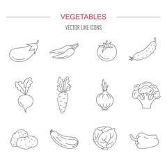 Icons of vegetables.