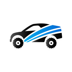 Duo Tone Icon - Rally car