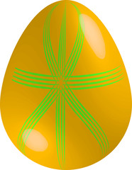 Пасхальные яйца разных цветов и узоров. 