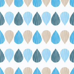 Seamless rain drops pattern background.