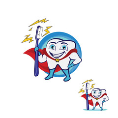 cartoon mascot superhero dental
