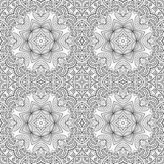 Seamless doodle pattern. Ethnic motives coloring