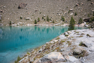 Lago blu, valle d'Ayas